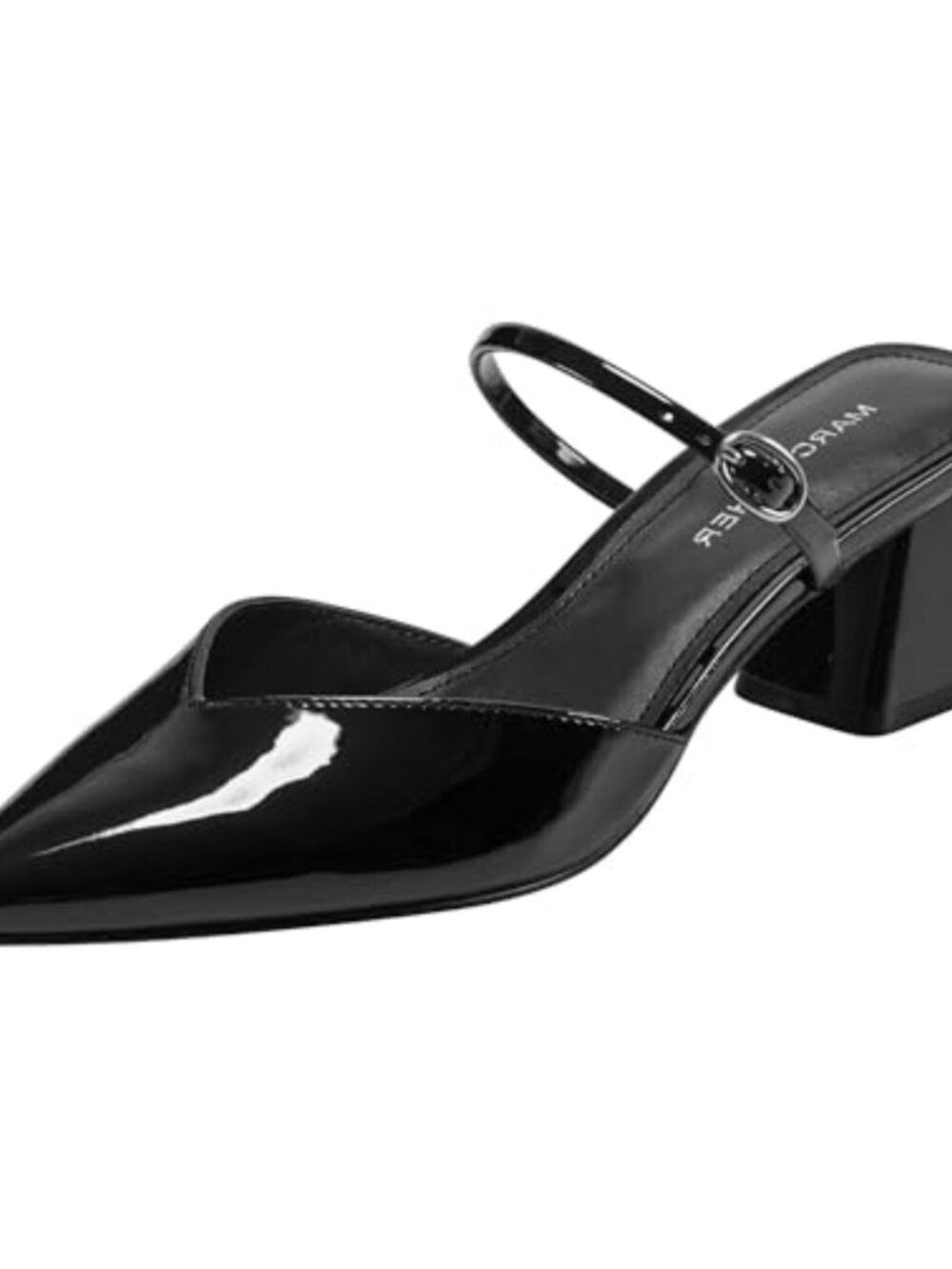 Marc Fisher Women's Lakey Pointed Toe Block Heel Pump Slip On Dress Shoes